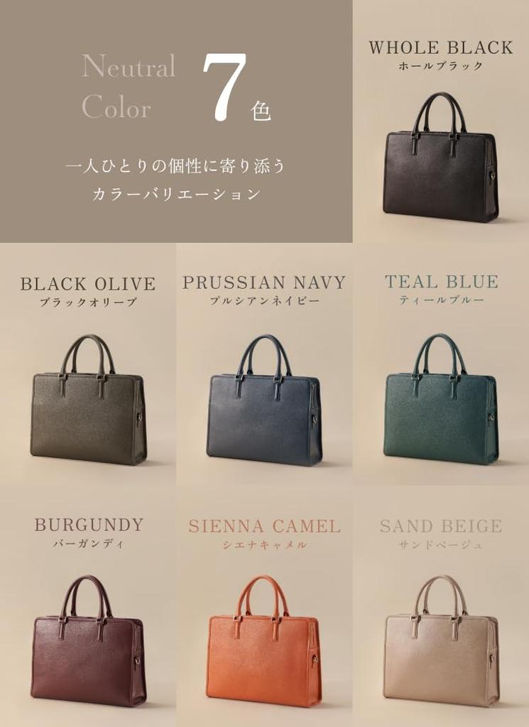 [LIB] Businesstasche, Wasserabweisendes Originalleder, Echtes Rindsleder, Unisex, Passend für 15-Zoll-PCs, Selbststehend, Doppelter Reißverschluss (Schwarz