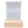 Acrylic Wood Base Picture Frames Warm Light Wooden Clear Acrylic Picture Frame for 3 Inch Photos Movie Tickets