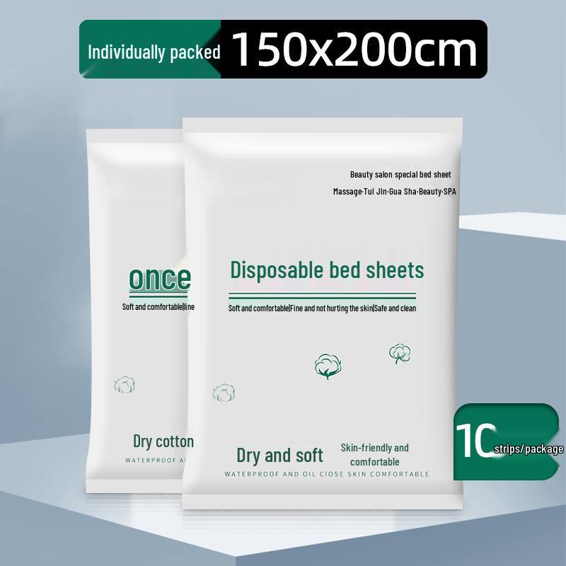 Waterproof Oilproof Disposable Bed Sheets with Hole - Non-Woven, Breathable, 100-Pack