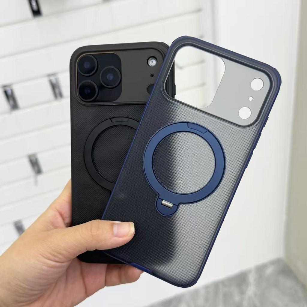 High-quality Breathable Heat Dissipation Belt Magnetic Suction Rotating Bracket Mobile Phone case for iphone 17pro 17pm 16pro
