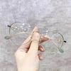 Ultra Light Fashionable High Aesthetic Value Metal Mirror Frame Women Decoration Design Trendy Street Pography Glasses