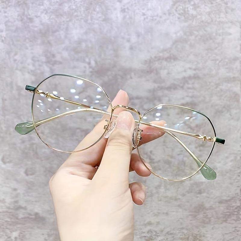 Ultra Light Fashionable High Aesthetic Value Metal Mirror Frame Women Decoration Design Trendy Street Pography Glasses