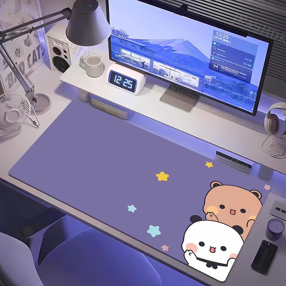 Kawaii Cartoon Bubu Dudu Cute Deskmat Xxl Gamer Mouse Pad Anime Computer Table Mat With lockedge Mousepad Large Mats Mause Pads
