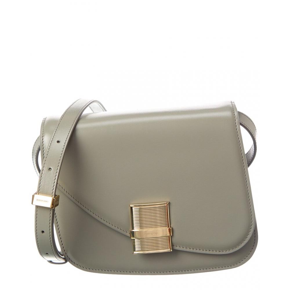 

Salvatore Ferragamo Ferragamo Fiamma Small Leather Crossbody Grey Medium