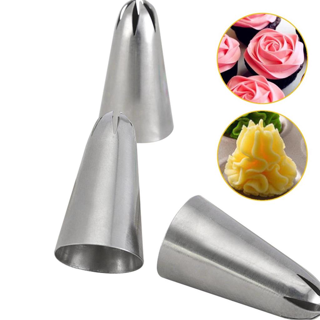 Buy 2D Large Size Rose Flower Cake Decorating Nozzles Decoration Stainless Seamless Extrusion