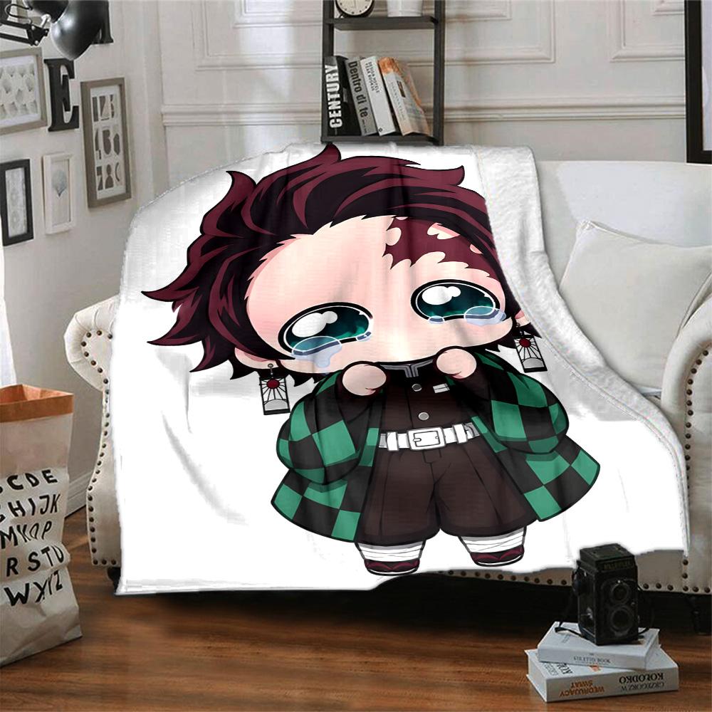1pc Kamado Tanjiro Blanket, Gift, for Men and Women, Soft Blanket, Good for Sofa Bed Couch Travel, Lightweight Flannel Blanket