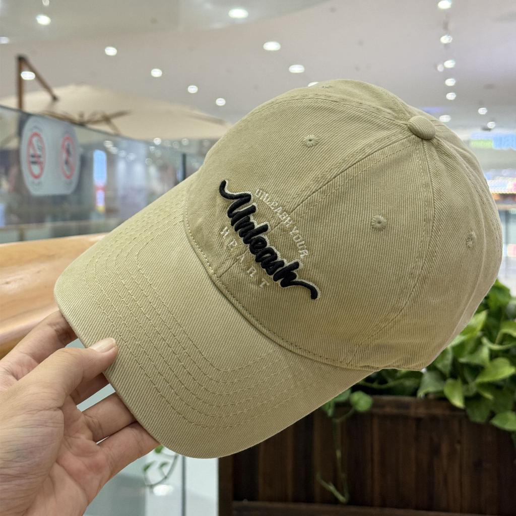 Fashion Hat Korean ins Alphabet Embroidery Autumn Baseball Cap Men's and Women's Wide Brim New Face Small High Quality Cap