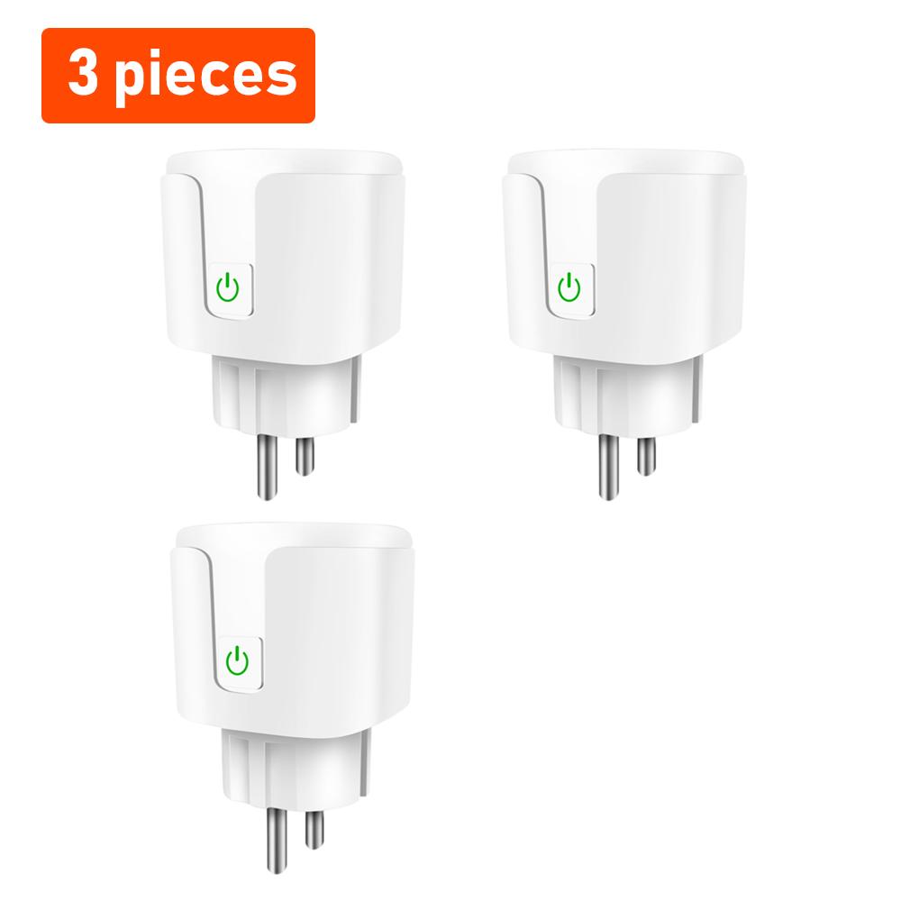 Corui Tuya Smart Wifi Power Plug Eu 20a With Power Monitor Timing Smart Home Wireless Outlet For Alexa Echo Google Home