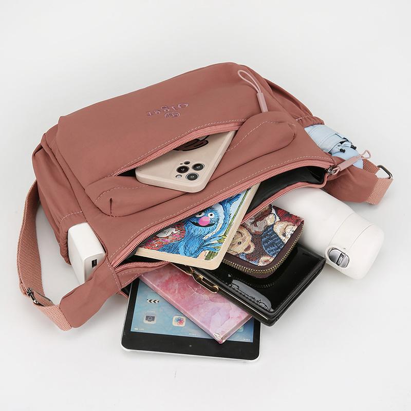 Damska torba crossbody Duża pojemność Nylonowa wodoodporna torba Wielokomorowa torba na ramię