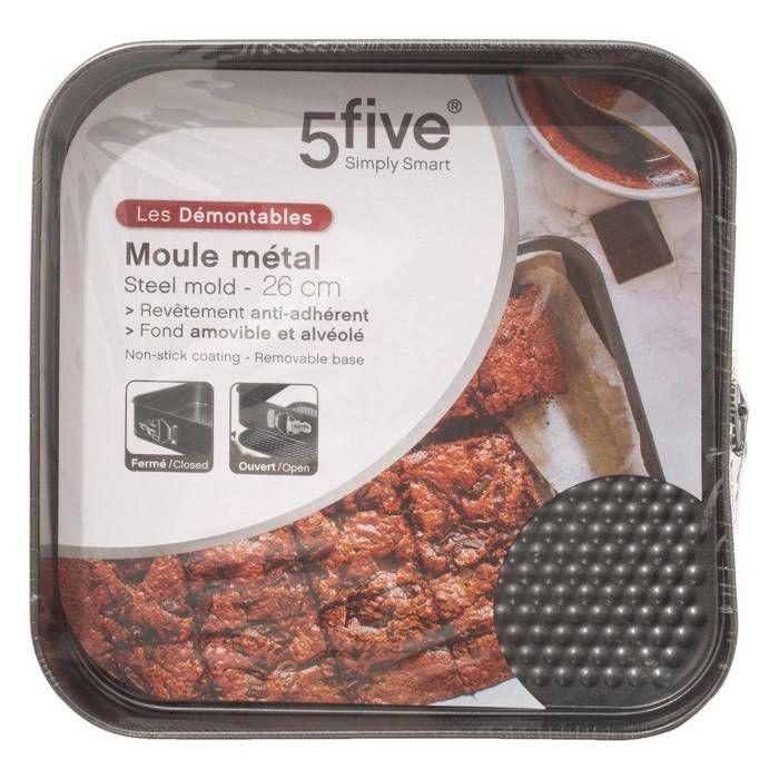 5five - moule carré démontable métal 26cm