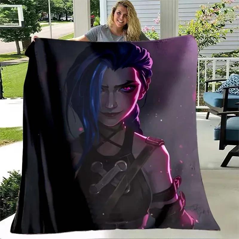 Jinx Arcane: League of Legends Cooling Blanket Lightweight Comfortable Soft Breathable Ultra Warm Blanket Bedding Travel Bedding