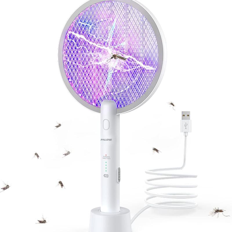 

PALONE Electric Fly Swatter 3000V Bug Zapper Racket 2 в 1 Мухобойка с аккумулятором 1200 мАч Перезаряжаемая лампа-убийца комаров
