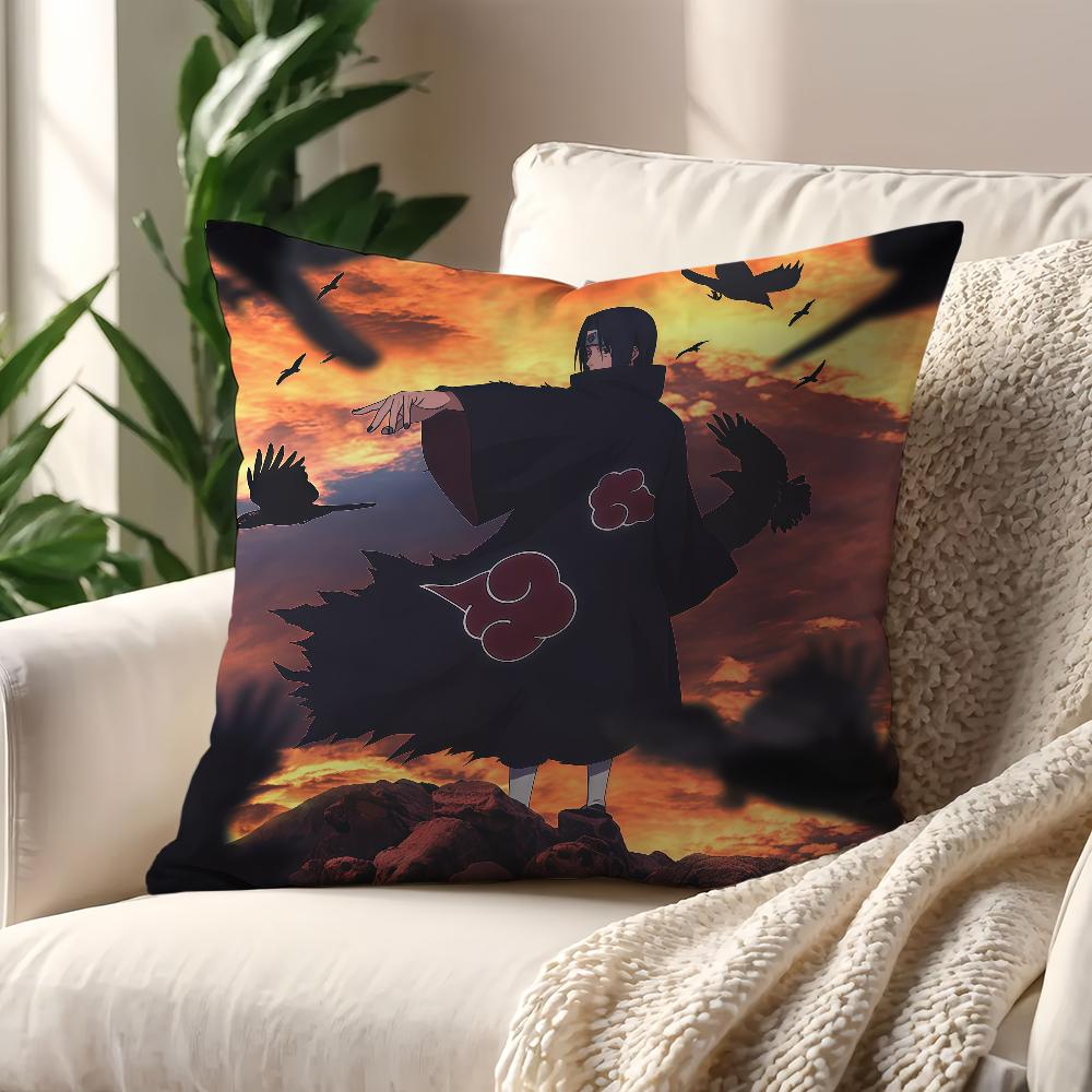 IItachi UUchiha Anime NNaruto cushion cover For Pillow Printing Sofa Decoration Home Car Room Coffee Office Nordic Simplicity