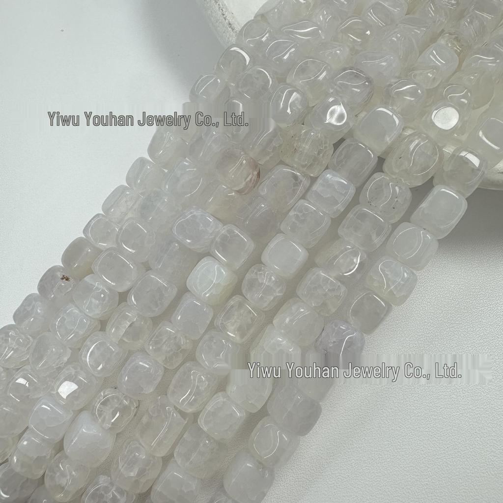 Square Weathered Sugar Cube Stone Beads - DIY Bracelet & Jewelry Accessories