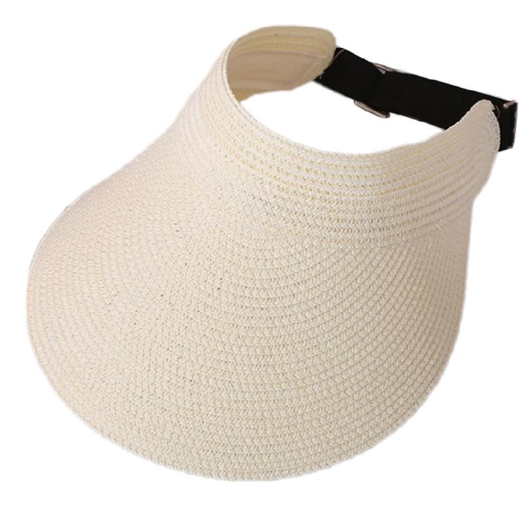 

Adjustable Straw Edge Hat With Empty Top Sun Protection Lightweight Travel Hat For Hiking Running бежевый