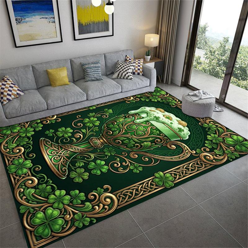 2025 New St.Patrick's Day Carpet Rug for Living Room Bedroom Home Sofa Decoration,Kids play Non-slip Floor Mat80