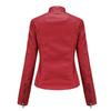 Faux Leather Jacket Women Spring Autumn Women's Moto Biker Jacket Red Black Coat Outerwear