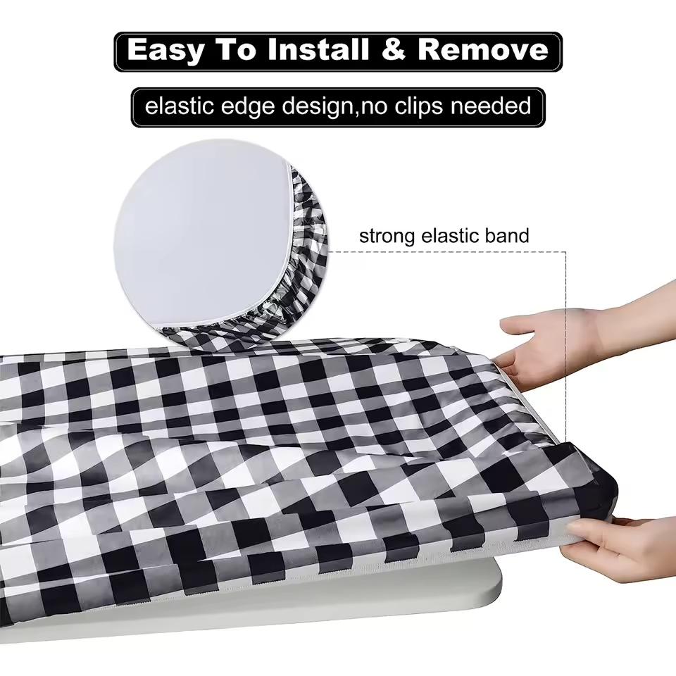 1set 76x182cm Waterproof Red White Plaid Picnic Table Cover Birthday Party Decoration Table Cover Birthday Party Supply