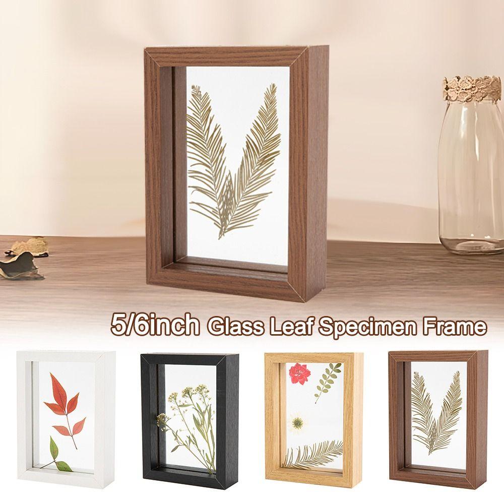 

Double-sided Photo Display Frame Wooden Drawing Artwork Picture Frame Home Decoration Coffee/5inch