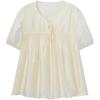 EICHITOO Women's Acetate Blend Short Sleeve Blouse