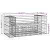 VidaXL Design Gabion Garden Bench 143x71x65.5cm Impregnated Pine Wood 834379