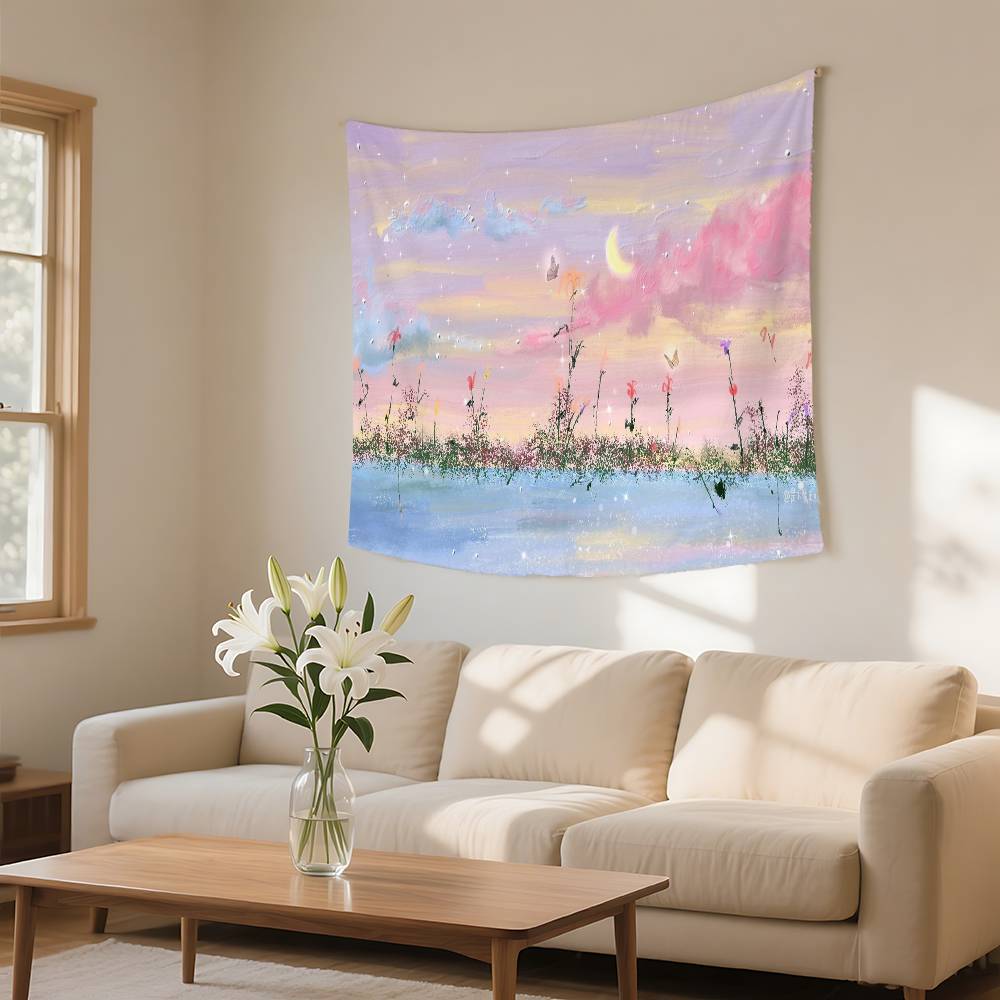 Landscape Oil Painting Tapestry Wall Hanging Tapestry Art Deco Blanket Curtain Hanging At Home Bedroom Living Room Decor