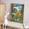 Disney 5D DIY Diamond Painting Bambi Illustration, Cartoon Full Diamond Mosaic Diamond Painting Art Wall Decoration Craft Set