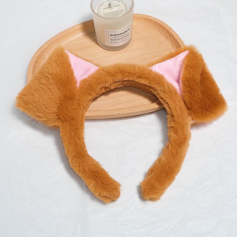 Cartoon Plush Headband: Cute Hair Accessory for Women & Kids, Perfect for Face Washing