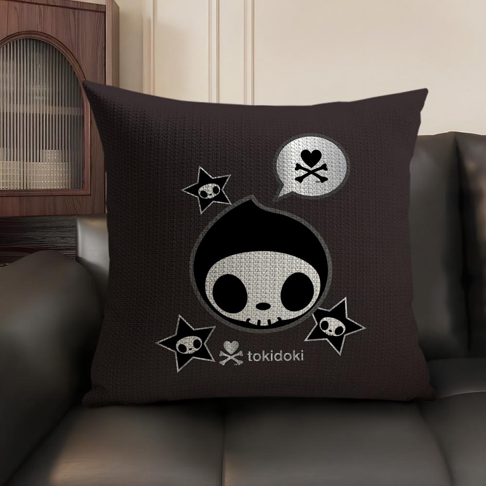 Japan Tokidoki Creative Pillow Case Natural Linen Organic Fabric Double-Sided Printing Sofa Home Decor Gift Cushion Cover