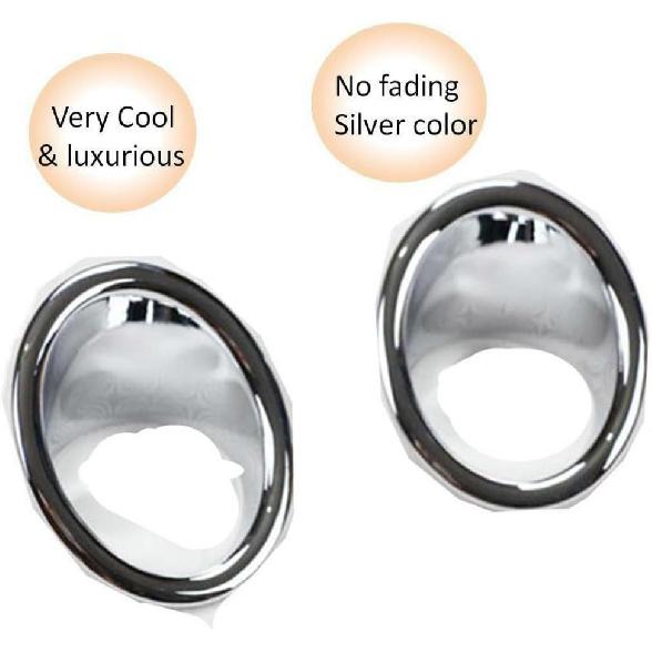2Pcs Front Fog Light Lamp Cover Trim for Ford Explorer 2011 2012 2013 2014 2015 ABS Chrome