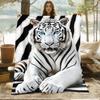 1Pc  Vintage Pets Family Gathering Throw Blanket Warm Soft Cozy Flannel Blanket For Cat Dog Lovers Home Decor