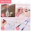 2pcs Nail Cleaning Brushes, Round Head Gel Polish Remover Pen for Cleaning Mistakes on Cuticles Professional Painting Brush for Nail Design Home