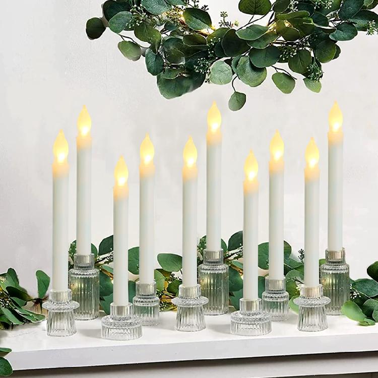 Electric Led Candle 12pcs/set Flameless Festival Party Background Decor