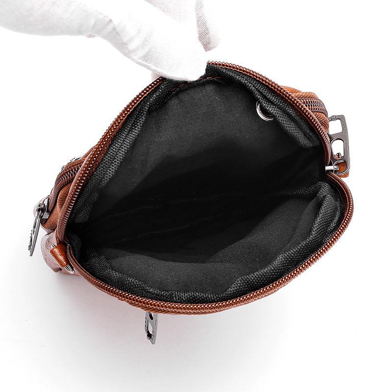 Vintage Soft Leather Crossbody Bags Rivet PU Women Messenger Shoulder Bag Small Female Handbags Phone Purses Black and Brown
