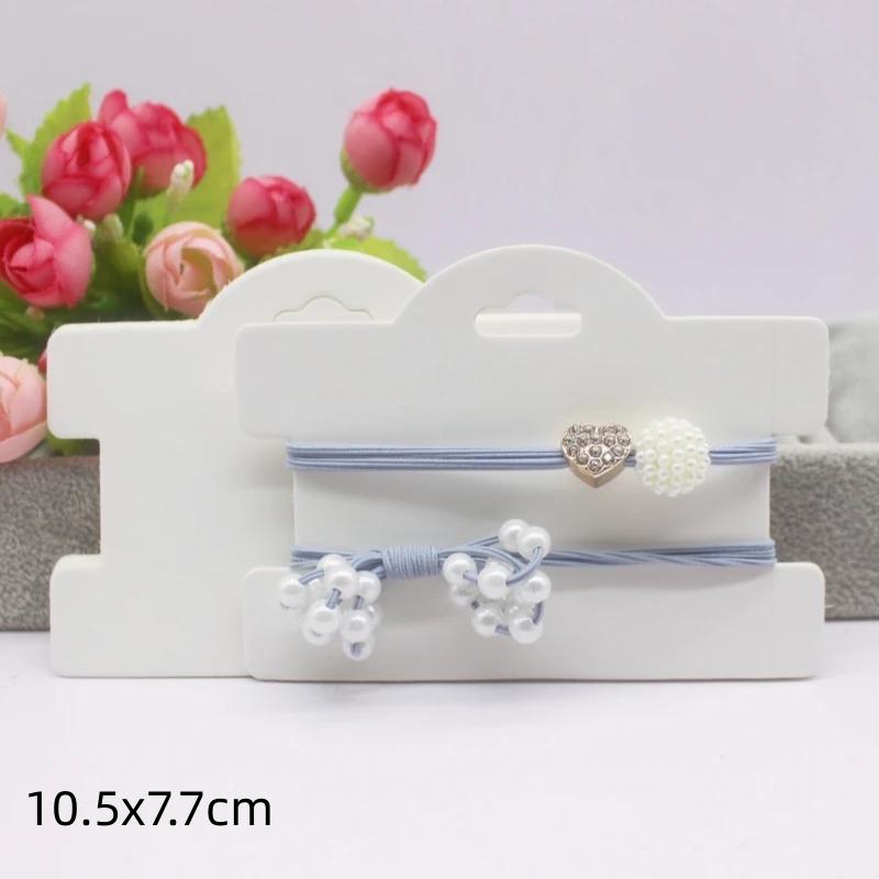 50pcs white/black/kraft paper series hair clip necklace packaging card