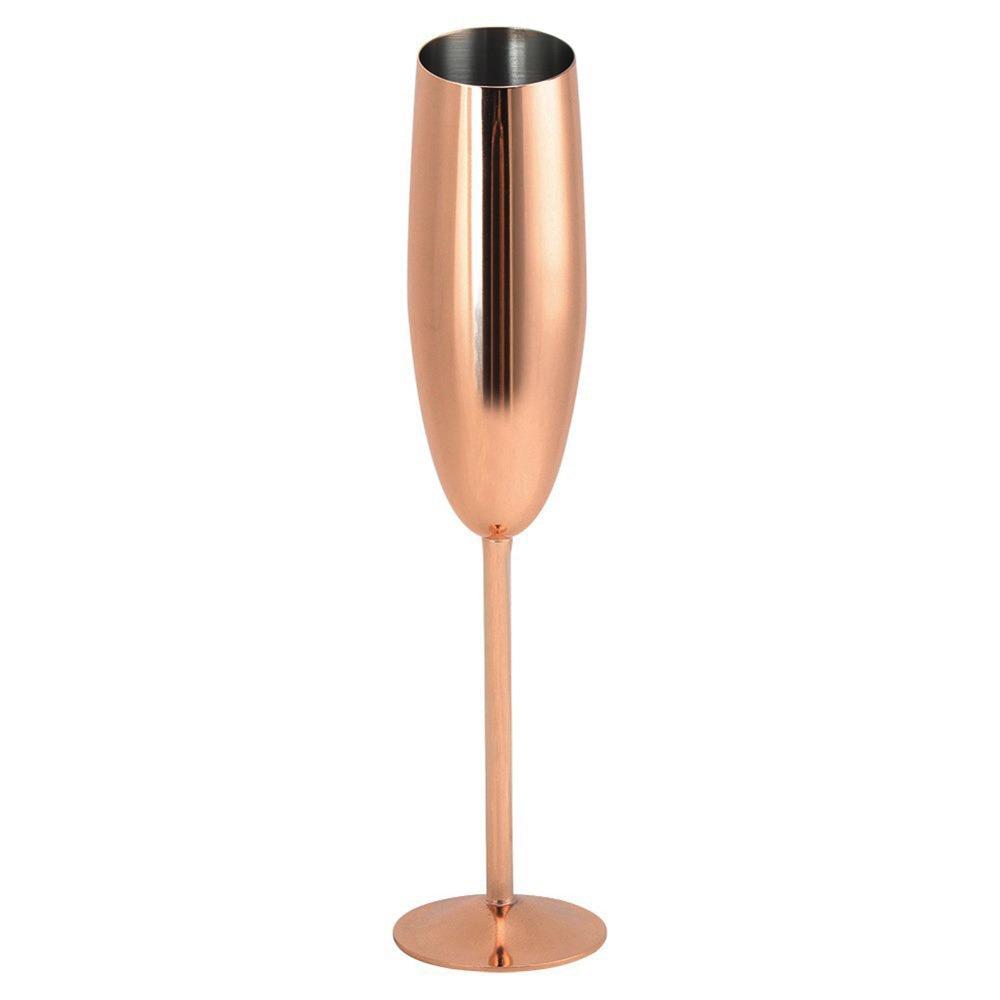 

Rose Gold Stainless Steel Wine Glass Lightweight Champagne Flutes Gifts Cocktail Glass Wedding