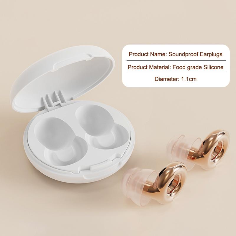Silicone Ring-Shaped Electroplated Noise-Canceling Earplugs Sound-Isolating And Sound-Reducing Sleep Earplugs For Sleep