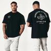 Limited Fashion Gym Fitness Tshirt Oversized Cotton Unisexs Summer Luxury Brand Retro Leisure Loose Short Sleeve Tshirt