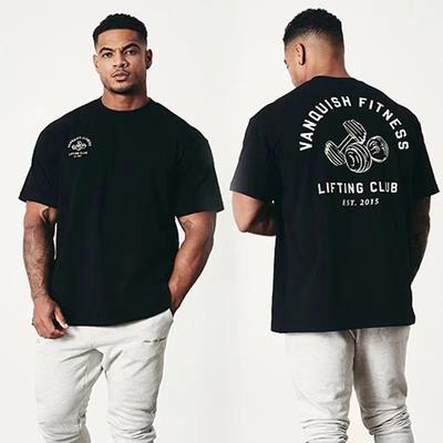 Limitiertes Mode Fitness-T-Shirt Übergröße Baumwolle Unisex Sommer Luxusmarke Retro Freizeit Locker Kurzarm-T-Shirt