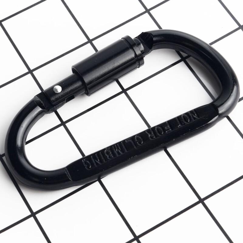 HengTravler Flat Style Gunmetal Gray Carabiner