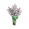 Women Brooch High-Gloss Rhinestone Inlay Sparkling Lavender Design Lapel Pin Non-Slip Buckle Scarf Badge Clothing Bags Accessories