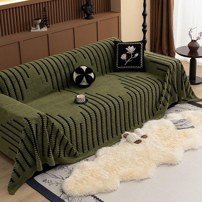 Retro high-end autumn and winter plush sofa towel cover 2026 new non-slip one whole universal full cover cover