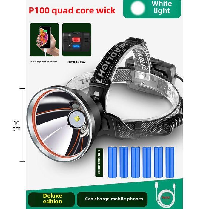 Super Bright Bright Light Rechargeable Head-mounted Outdoor Led Long-range Night Fishing