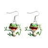 Frog Pendant Dangle Earrings 2D Acrylic Frog Pendant Earrings Cartoon