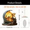 Bohemian Style Acrylic Fairy Ornament with Base Study Bedroom Living Room Waterproof Tabletop Decor