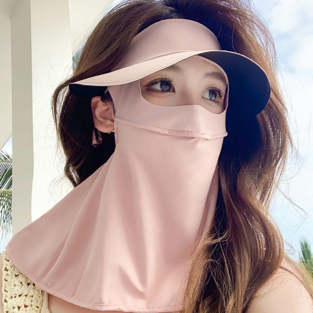Ice Silk Sun Protection Mask UPF50+ Sunshade Face Mask New Anti-UV Neck Scarf Outdoor