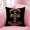 Classic Rock Band Retro Music Print Cushion Cover, Soft Plush Square Throw Pillowcase for Sofa Living Room Home Decor