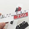 3D ABS Car Styling Logo BITURBO 700 Badge Fender Side Sticker Emblem Decals For Mercedes Benz AMG BITURBO 700 Auto Accessories