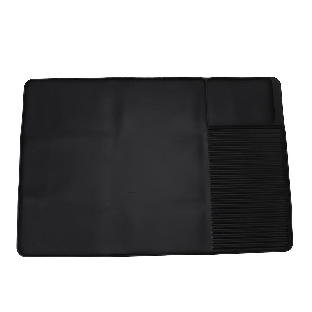 Silicone Coffee Bar Mat Under Coffee Maker Mat 23.6x15.7in Absorbent Dish Drying Mat for Kitchen Counter