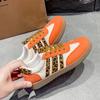 Women's New Autumn Large Size Flat White Shoes Color Matching Retro Versatile Sports And Leisure Shoes